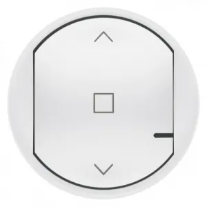 Коллекция умных устройств Celiane with NETATMO.Лицевая панель для умного проводного/беспроводного выключателя рольставней.Цвет Белый