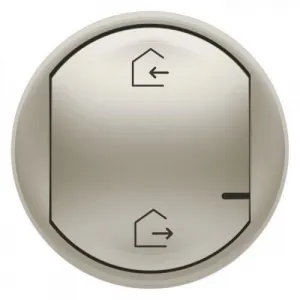 Коллекция умных устройств Celiane with NETATMO.Лицевая панель для главного беспроводного выключателя Я дома/Я вне дома.Цвет Титан