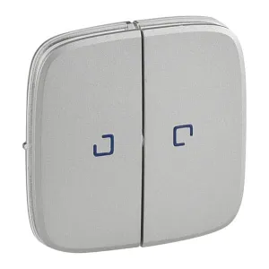 Клавиша двойная с линзами Legrand VALENA ALLURE, алюминий, 755227