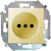 Механизм розетки 1-м СП Simon15 16А IP20 защ. шторки без заземл. сл. кость Simon 1591444-031