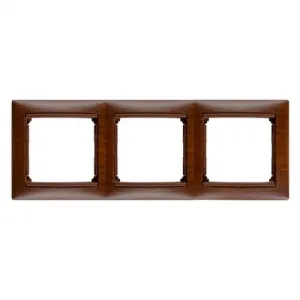 Рамка 3 поста Legrand VALENA CLASSIC, дерево тонированное, 770313