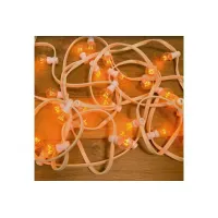 Гирлянда LED Galaxy Bulb String 10м, белый КАУЧУК, 30 ламп*6 LED ЖЕЛТЫЕ, влагостойкая IP54