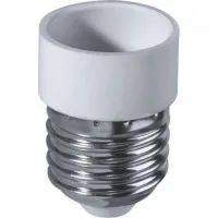 Патрон Navigator NLA-E27-E14 переходник с Е27 на Е14 пластиковый, ПБТ цвет белый  71 989