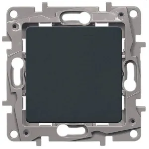 Выключатель 1-клавишный Legrand ETIKA, скрытый монтаж, антрацит, 672601