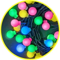 Гирлянда внутренняя жемчужные шарики(d1.5cm) Navigator 61 835 NGF-B01-80RGBWW-8-7.9m-230-C8-BL-IP20 мульти 220В чёрный 7,9м IP20 