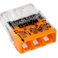 Wago 2273-243  Клемма 3-проводная соед. с пастой (упак. 6шт) 2586