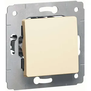 Переключатель 1-клавишный Legrand CARIVA, скрытый монтаж, слоновая кость, 773757