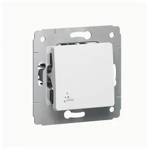 Выключатель 1-клавишный Legrand CARIVA, скрытый монтаж, белый, 773609
