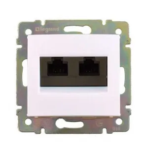 LGR Valena  Бел. Роз. мех-м комп. 2-ая с захват. RJ45 UTP кат.5е  /774231 (кратно 10)