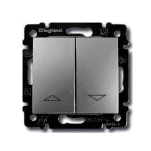 Выключатель для жалюзи 2-клавишный Legrand VALENA CLASSIC, алюминий, 770104