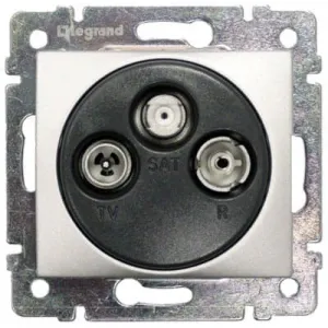 Розетка TV-FM-SAT Legrand VALENA CLASSIC, оконечная, алюминий, 770136