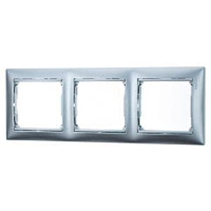 Рамка 3 поста Legrand VALENA CLASSIC, алюминий, 770153