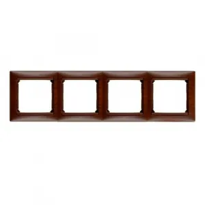 Рамка 4 поста Legrand VALENA CLASSIC, дерево тонированное, 770314