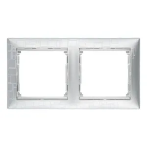 Рамка 2 поста Legrand VALENA CLASSIC, алюминий, 770342