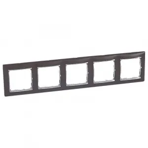 Рамка 5 постов Legrand VALENA CLASSIC, темное дерево, 770375