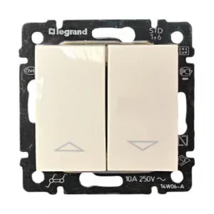 Выключатель для жалюзи Legrand VALENA CLASSIC, слоновая кость, 774304
