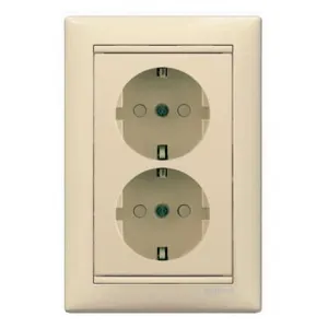 Розетка Legrand VALENA CLASSIC, скрытый монтаж, с заземлением, слоновая кость, 774371