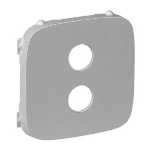 Накладка на аудиорозетку Legrand VALENA ALLURE, скрытый монтаж, алюминий, 755287