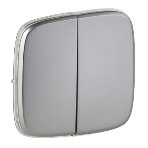 Клавиша двойная Legrand VALENA ALLURE, полированная сталь, 755023