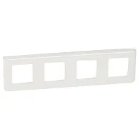 Рамка 4 поста Legrand MOSAIC, горизонтальная, белый, 078808