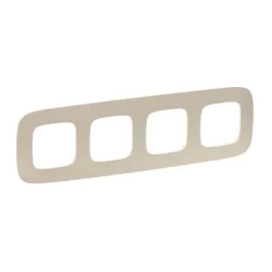 Рамка 4 поста Legrand VALENA ALLURE, бежевое тиснение, 754384