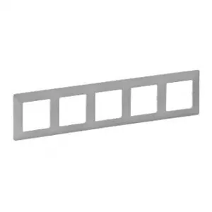 Рамка 5 постов Legrand VALENA LIFE, алюминий, 754135