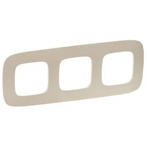 Рамка 3 поста Legrand VALENA ALLURE, бежевое тиснение, 754383