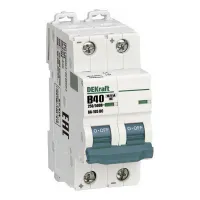 Автоматический выключатель DEKraft ВА-105 2P 40А (B) 10кА, 13371DEK